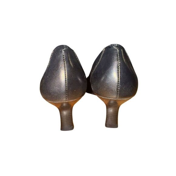 Cole Haan Black Round Square Toe PumpsWomen's Sz 10 Good Condition - Picture 8 of 9